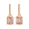 Morganite Drop Earrings in 18ct Rose Gold
