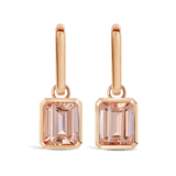 Morganite Drop Earrings in 18ct Rose Gold