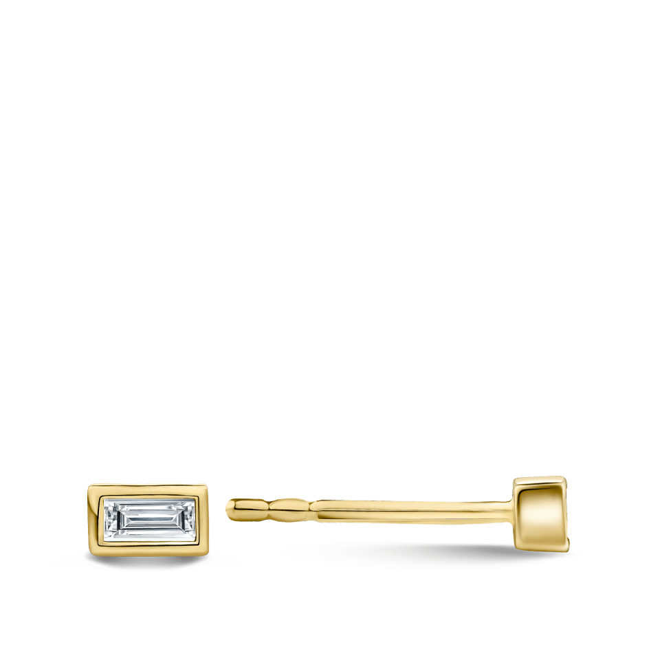 Ear Party Baguette Cut Diamond Studs in 18ct Gold