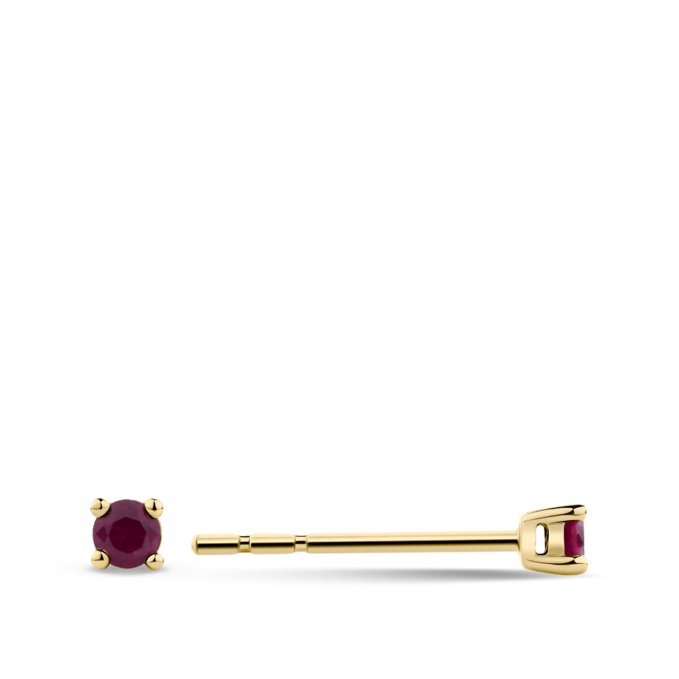 Ear Party Mini 18ct Gold Ruby Stud Earrings