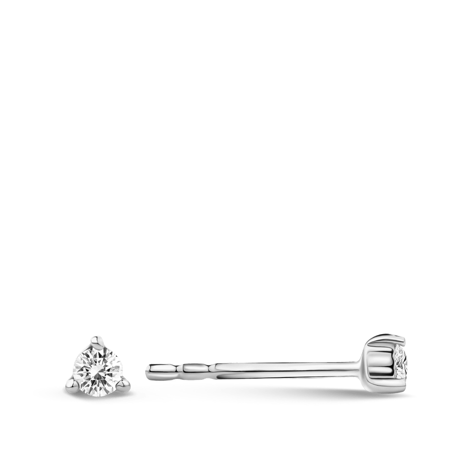 Ear Party 0.10ct 3 Claw Mini Diamond Studs in 18ct White Gold