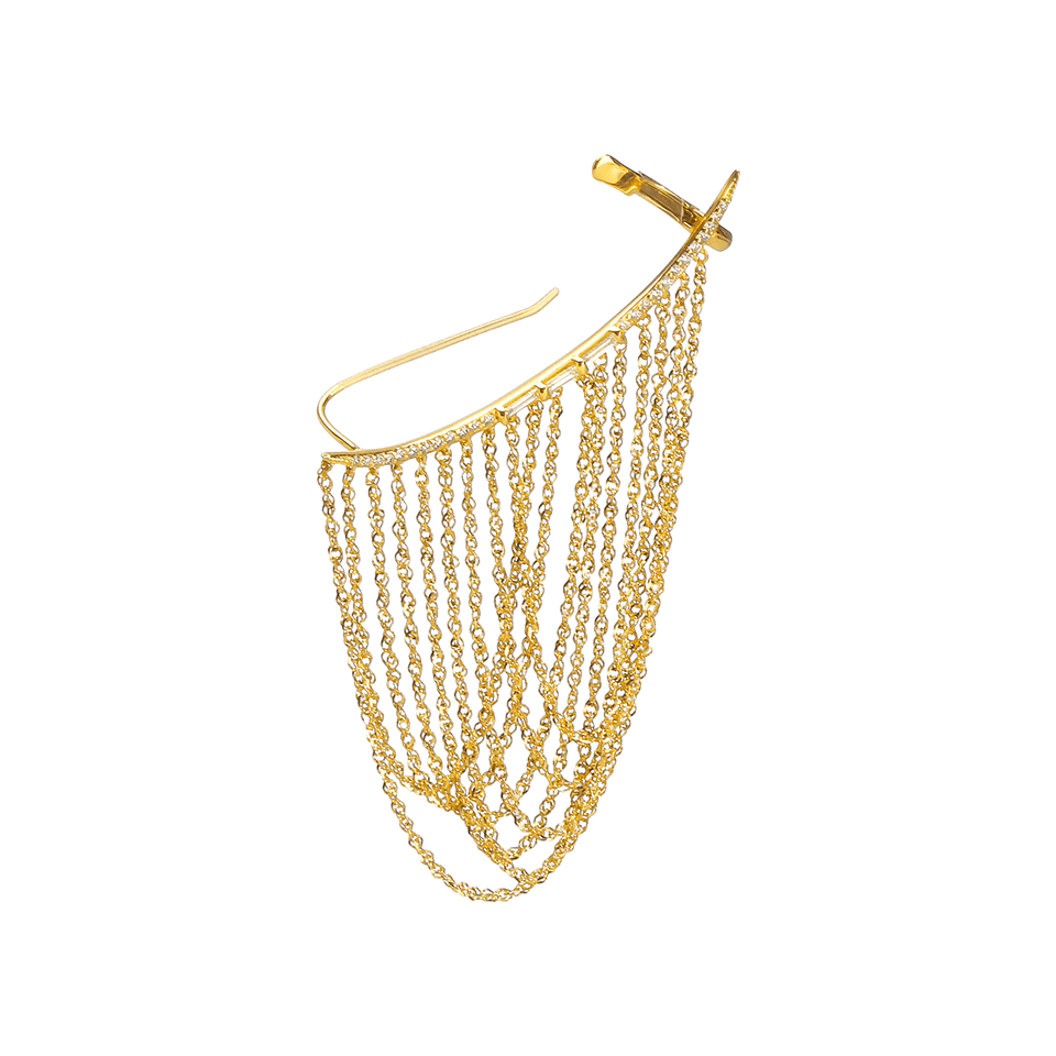 Eclipse Diamond Ear Cuff in 14ct Yellow Gold