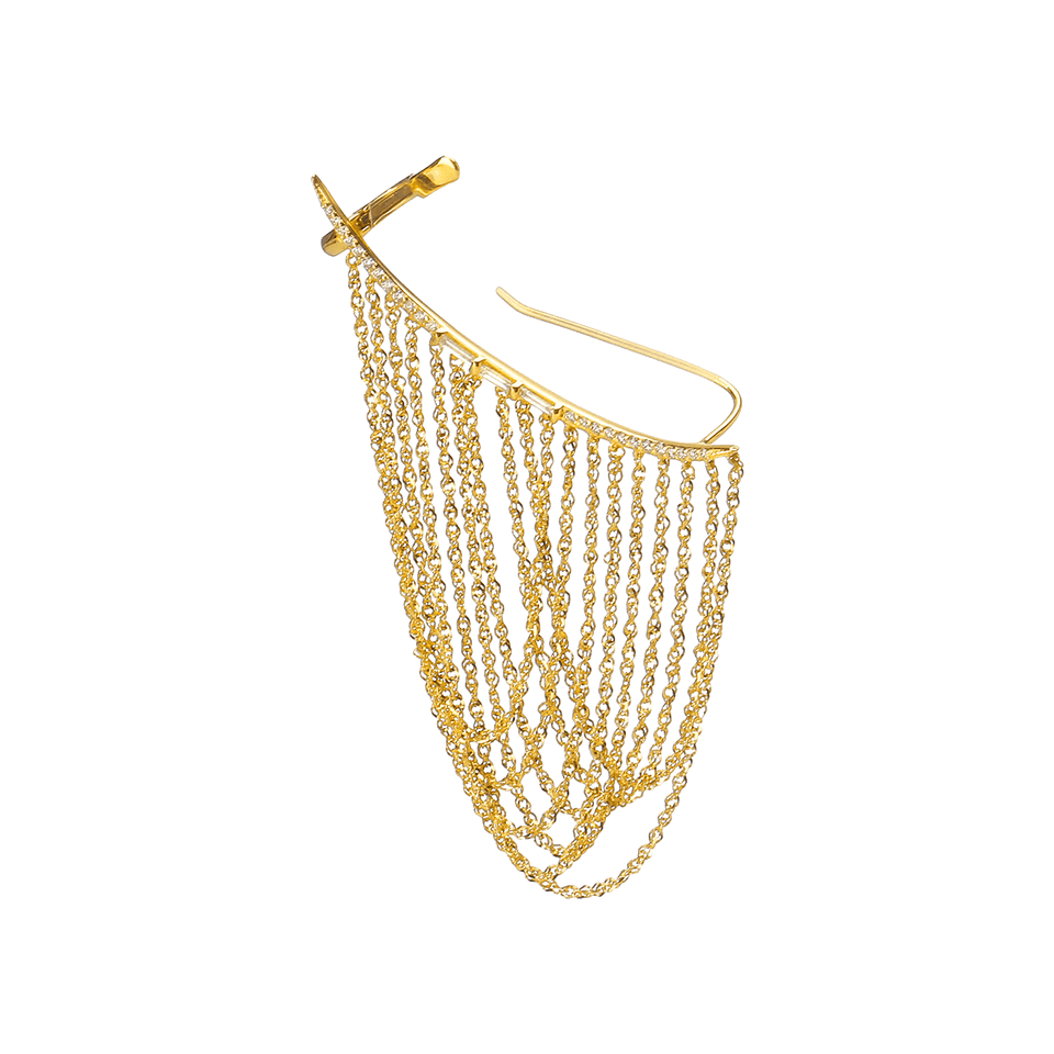 Eclipse Diamond Ear Cuff in 14ct Yellow Gold