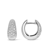 Pave Diamond Hoops Hardy Brothers Jewellers