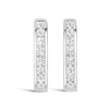 Quintessential 1.00 Carat Oval Diamond Hoop Earrings in 18ct White Gold