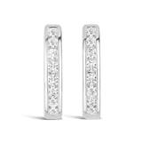 Quintessential 1.00 Carat Oval Diamond Hoop Earrings in 18ct White Gold