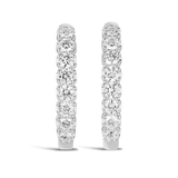 Quintessential 1.04 Carat Oval Diamond Hoop Earrings in 18ct White Gold