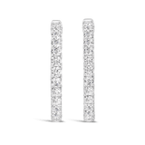 Quintessential 1.24 Carat Diamond Hoop Earrings in 18ct White Gold