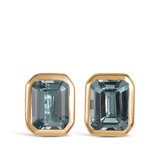 Quintessential Colour Aquamarine Earrings in 18ct Yellow Gold Hardy Brothers 