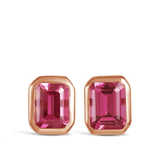 Quintessential Colour Pink Tourmaline Earrings in 18ct Rose Gold Hardy Brothers 