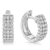 0.50 Carat Diamond Huggie Hoop Earrings in 18ct White Gold