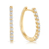 1.00 Carat Oval Diamond Hoop Earrings in 18ct Yellow Gold