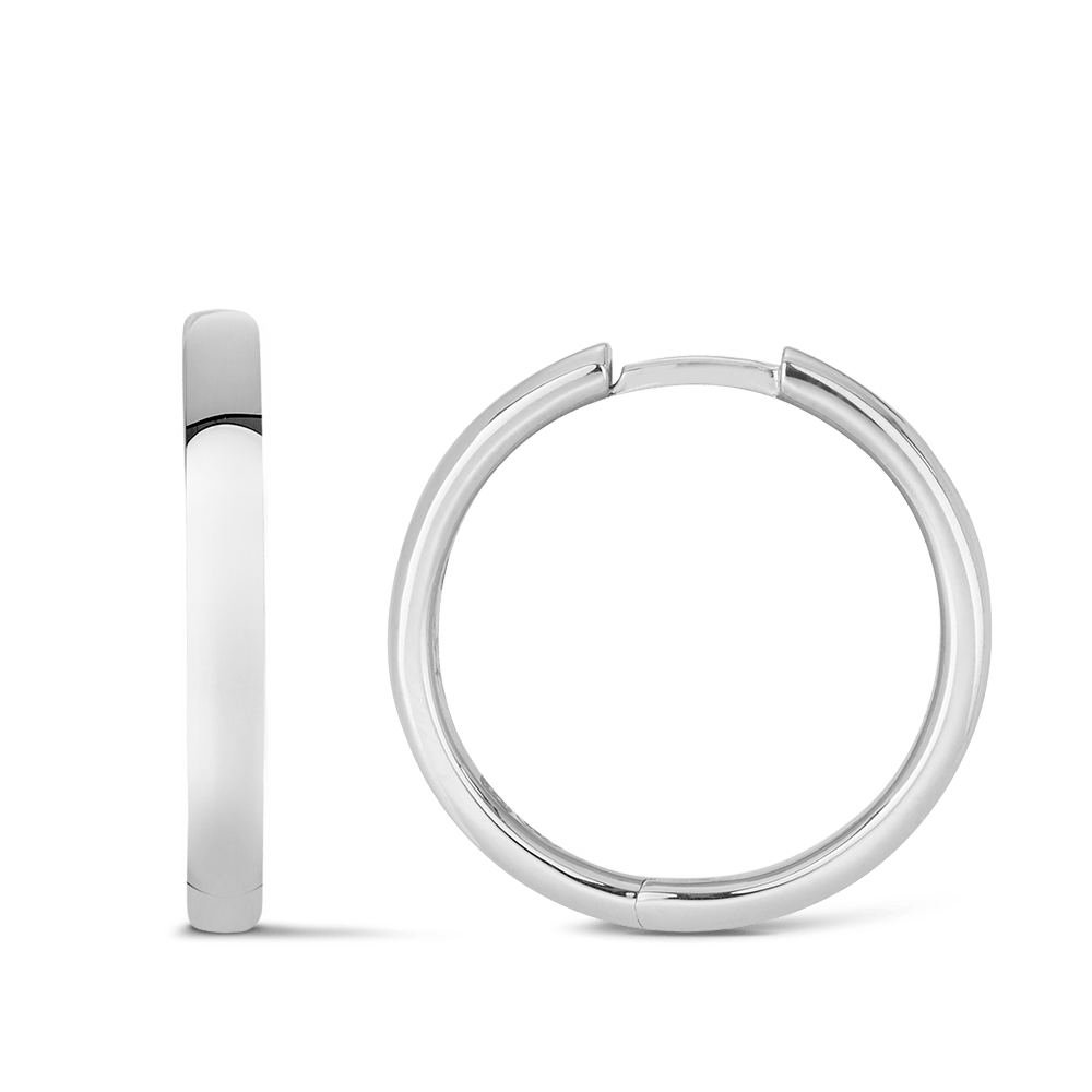 Quintessential Hoop Earrings in 18ct White Gold