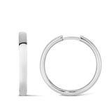 Quintessential Hoop Earrings in 18ct White Gold