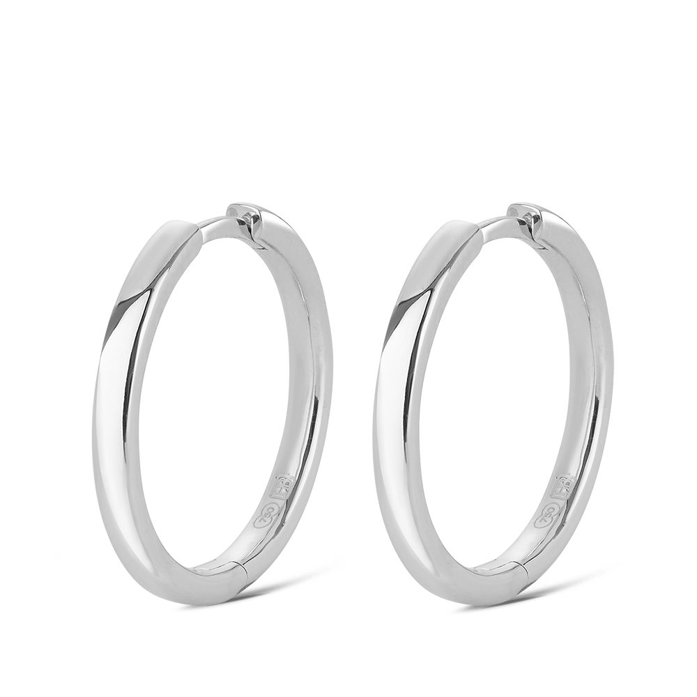 Quintessential Hoop Earrings in 18ct White Gold