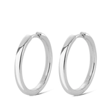 Quintessential Hoop Earrings in 18ct White Gold