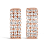 Quintessential 0.50 Carat Diamond Hoop Earrings in 18ct Rose Gold