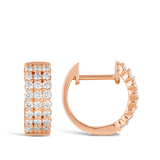 Quintessential 0.50 Carat Diamond Hoop Earrings in 18ct Rose Gold