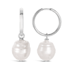 Baroque South Sea Pearl Drop Earrings in Silver