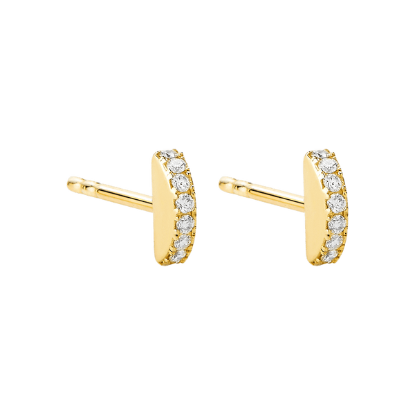 Vertical Moon Diamond Stud Hardy Brothers Jewellers
