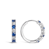 Sapphire and Diamond Earrings in 18ct White Gold