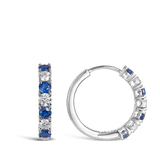 Sapphire and Diamond Earrings in 18ct White Gold