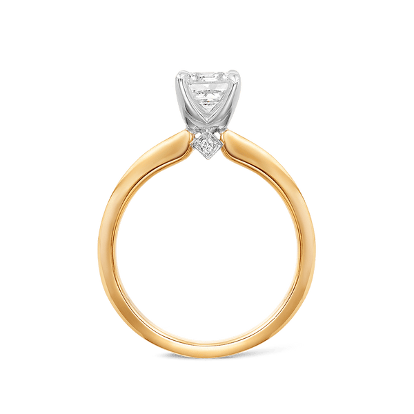 Paeonia 1.52 Carat Emerald Cut Solitaire Engagement Ring in 18ct Yellow Gold Hardy Brothers
