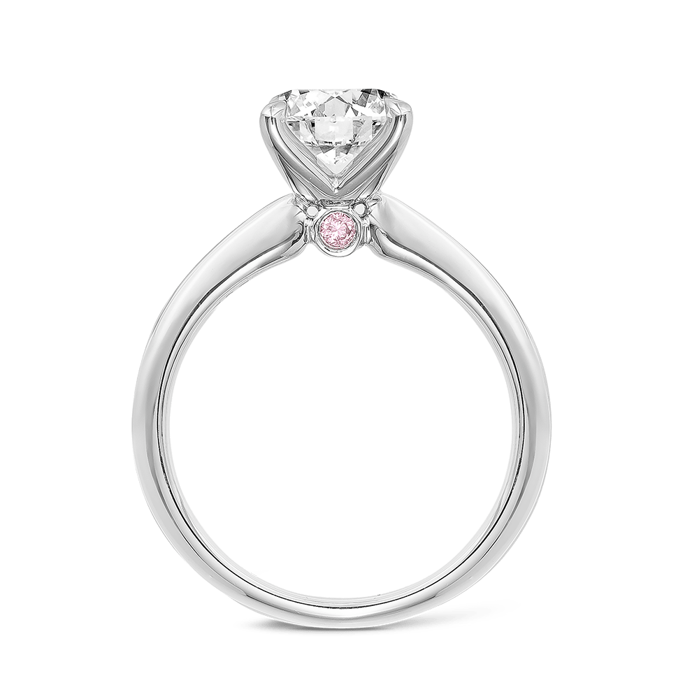 Paeonia 2.04ct Round Brilliant Cut Diamond Engagement Ring
