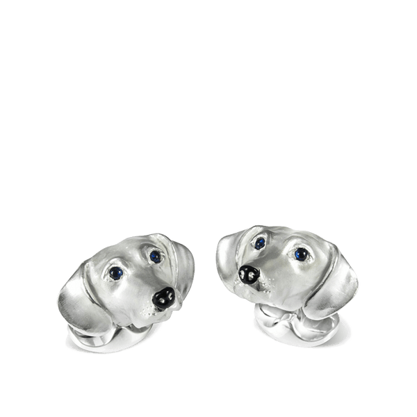 Sterling Silver Dachshund Cufflinks Hardy Brothers Jewellers