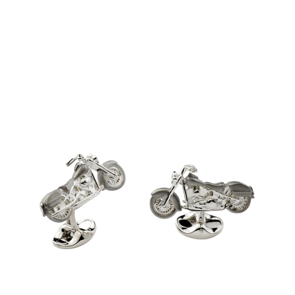 Deakin & Francis Sterling Silver Motorbike Cufflinks