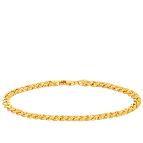 Miami Link Chain Bracelet in 18ct Yellow Gold Hardy Brothers Jewellers 