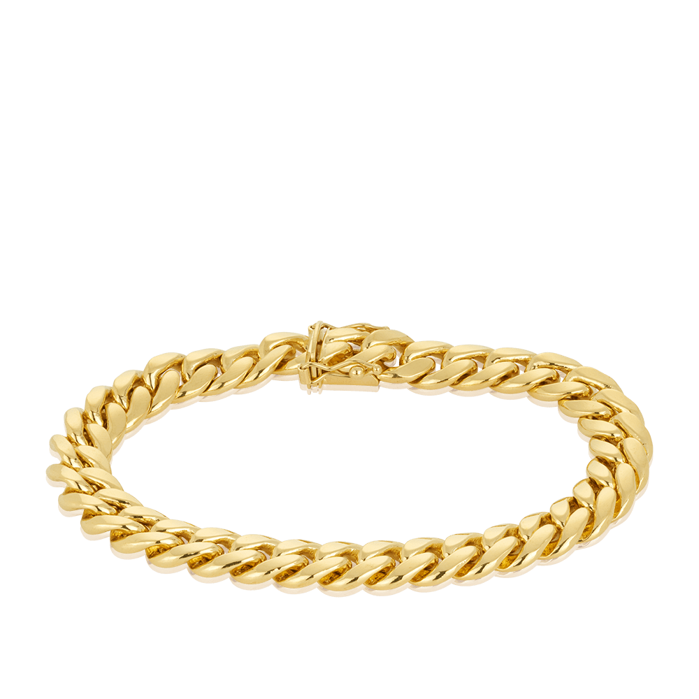 Miami Link Bracelet in 18ct Yellow Gold