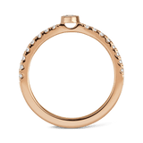 Argyle Blue Round Brilliant Diamond Ring in 18ct Rose Gold