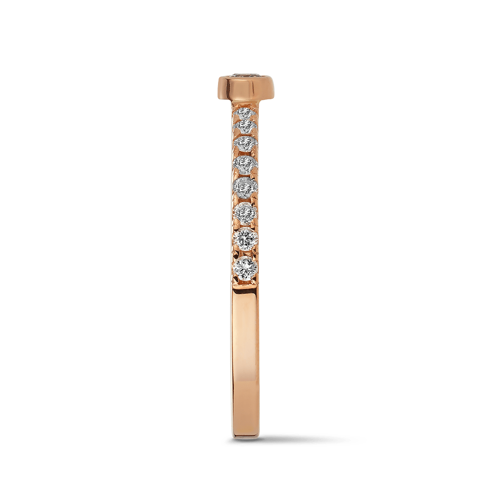 Argyle Blue Round Brilliant Diamond Ring in 18ct Rose Gold