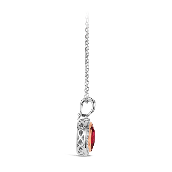Vault 2.24 Carat Burmese Ruby and Diamond Pendant in 18ct White Gold Hardy Brothers 