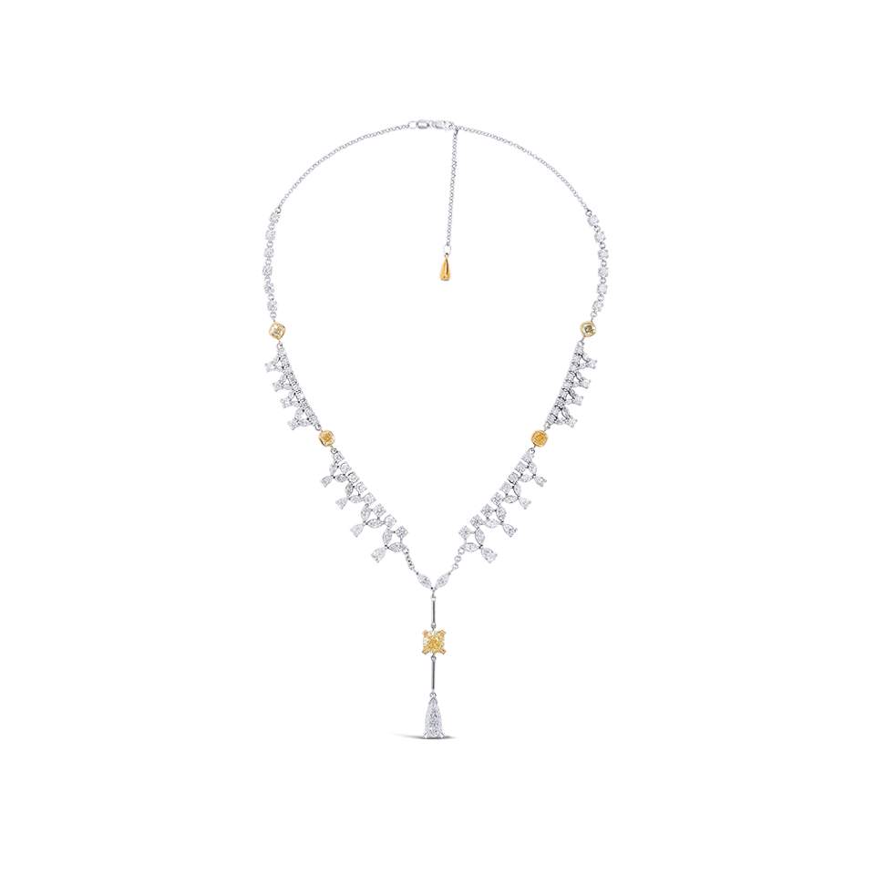 Vault® 5.45 Carat Yellow Diamond and 16.78 Carat White Diamond Necklace in 18ct Yellow and White Gold