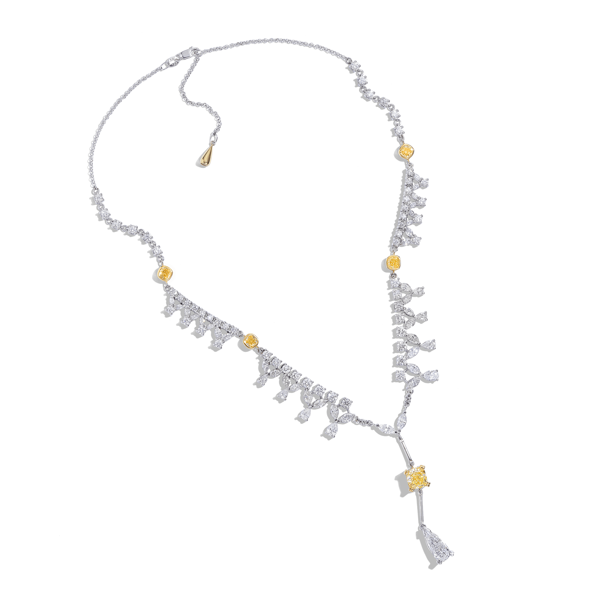 Vault 22.23 Carat Yellow and White Diamond Necklace Hardy Brothers
