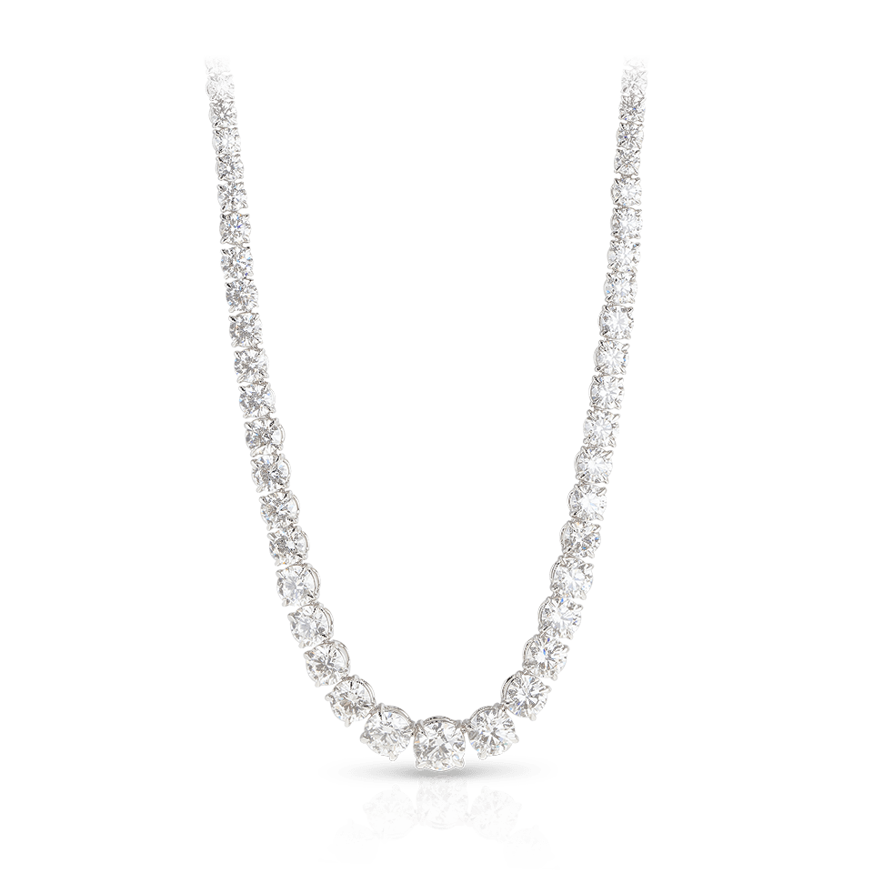 Vault 31.12 Carat Graduated Diamond Tennis Necklace Hardy Brothers