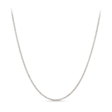 Wheat Chain Necklace in 18ct White Gold