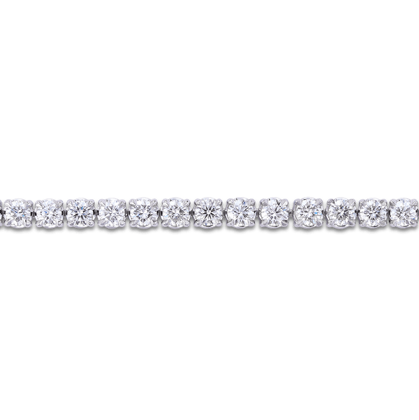 7.25 Carat Graduated Diamond Tennis Necklace in 18ct White Gold Hardy Brothers 