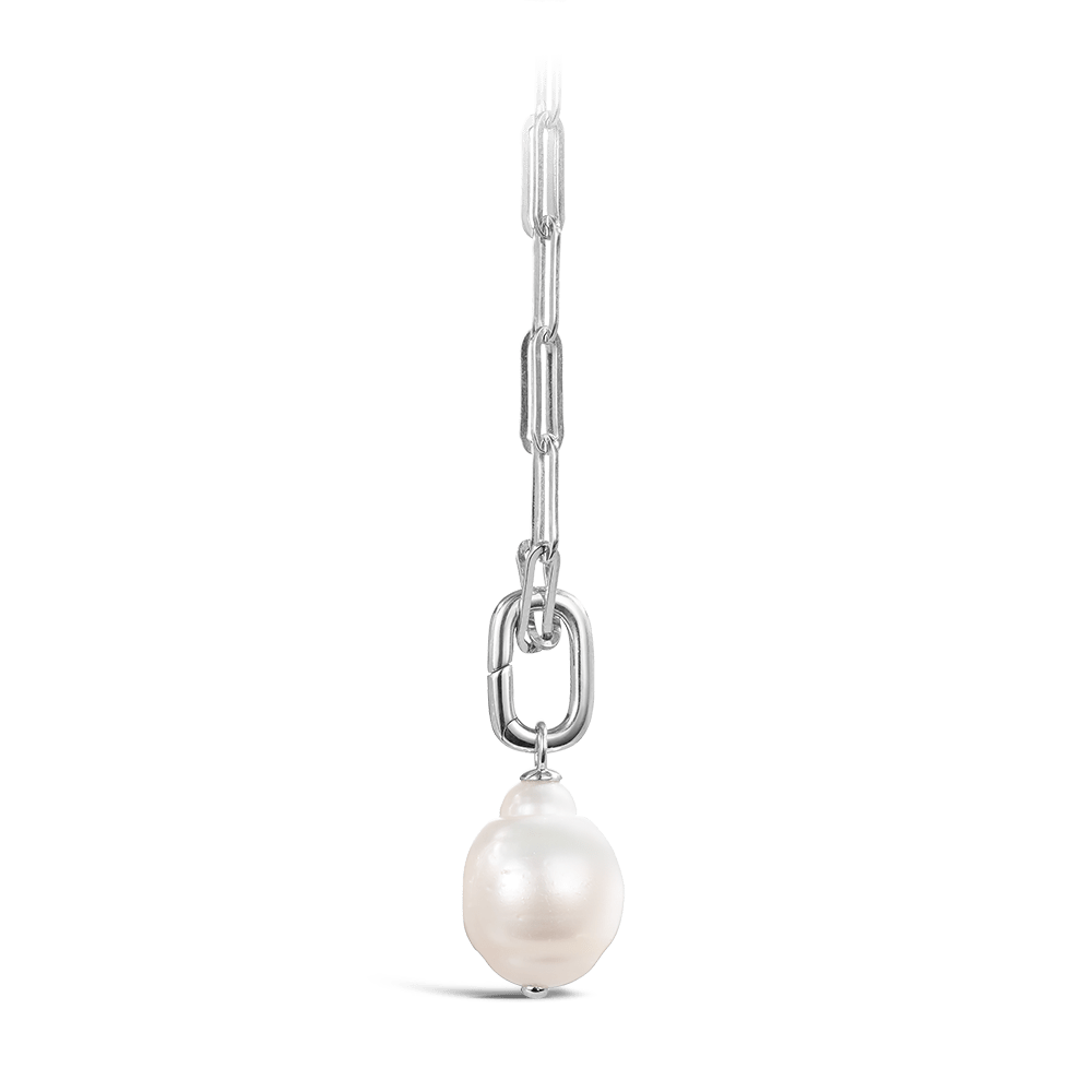 Paperclip Baroque South Sea Pearl Necklace in Silver Hardy Brothers Jewellers