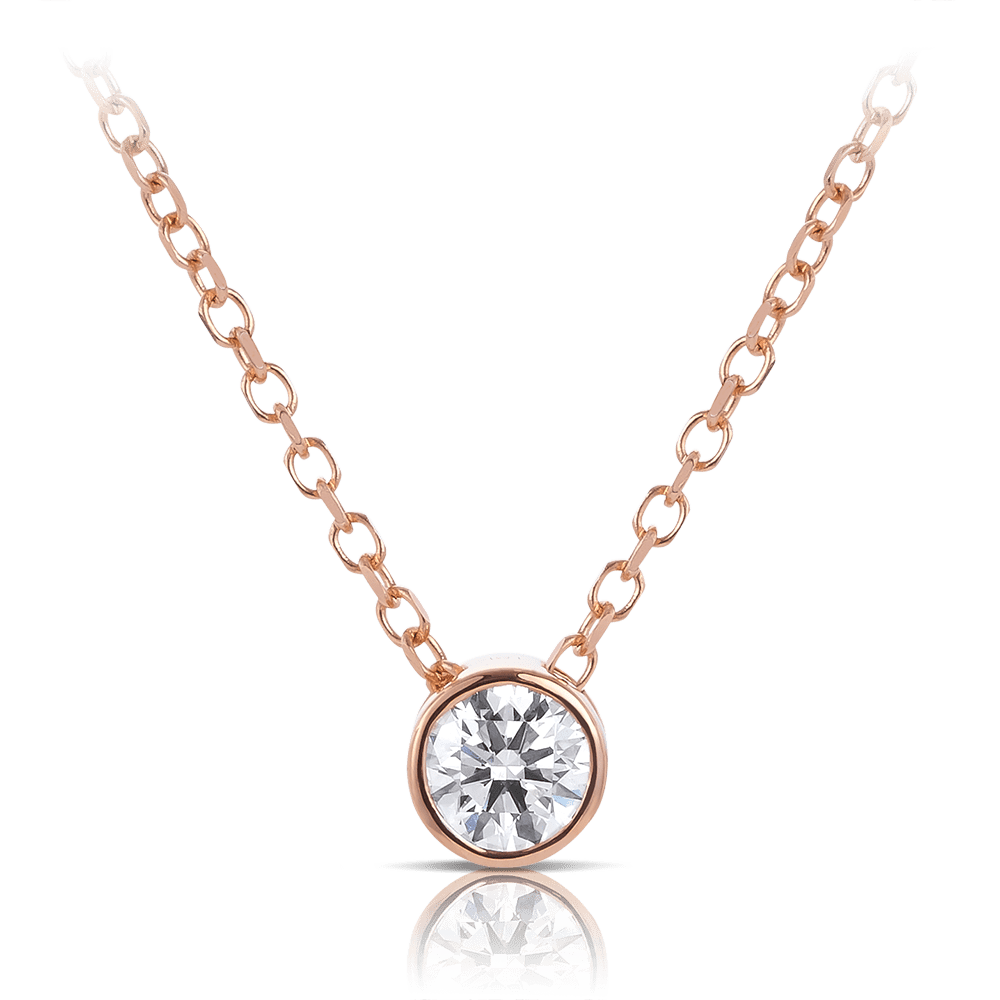 Quintessential 0.25 Carat Diamond Pendant in 18ct Rose Gold Hardy Brothers