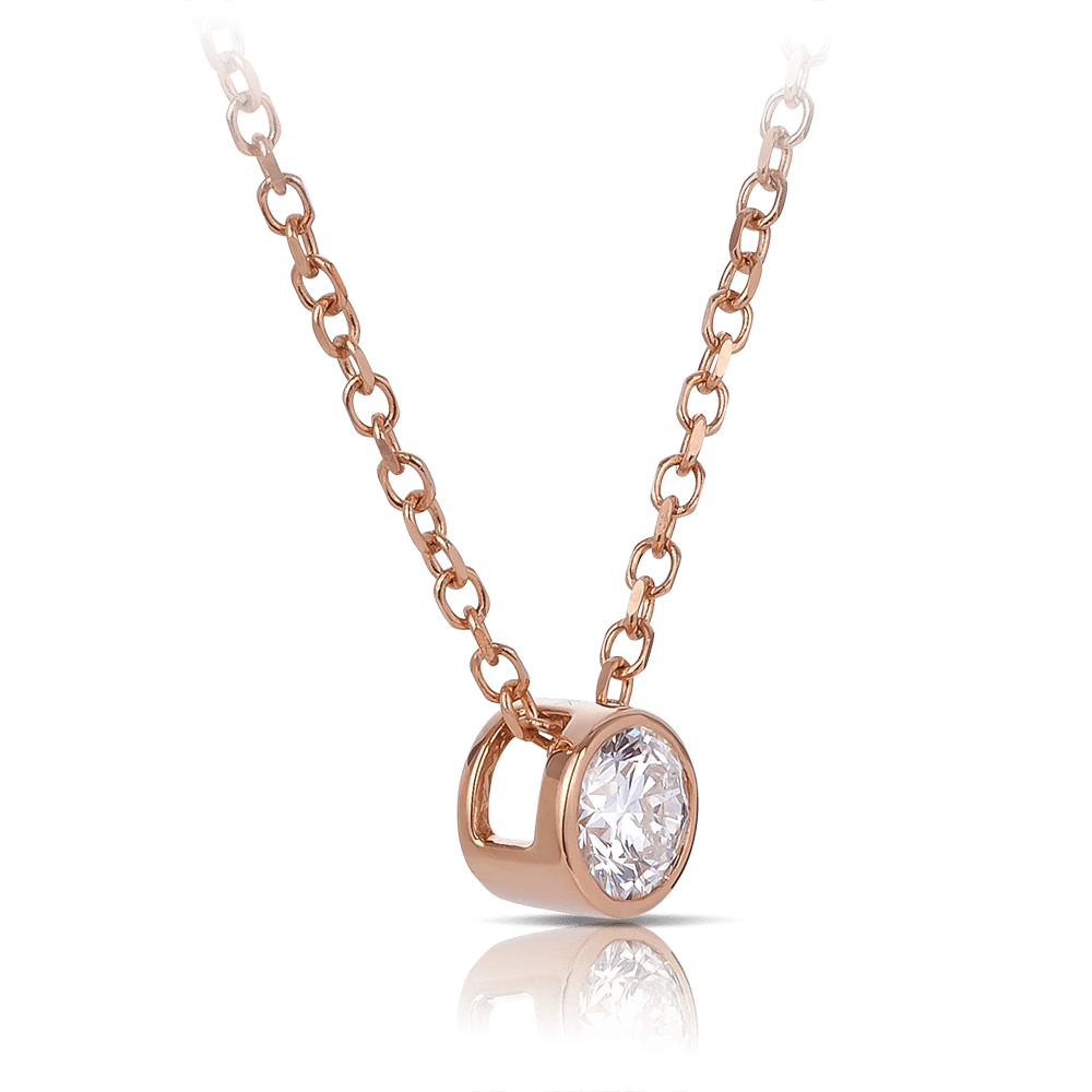 Quintessential 0.25 Carat Diamond Pendant in 18ct Rose Gold Hardy Brothers