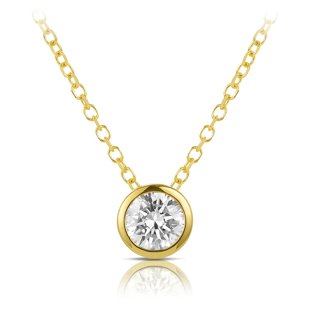 Quintessential 0.50 Carat Diamond Pendant in 18ct Yellow Gold Hardy Brothers