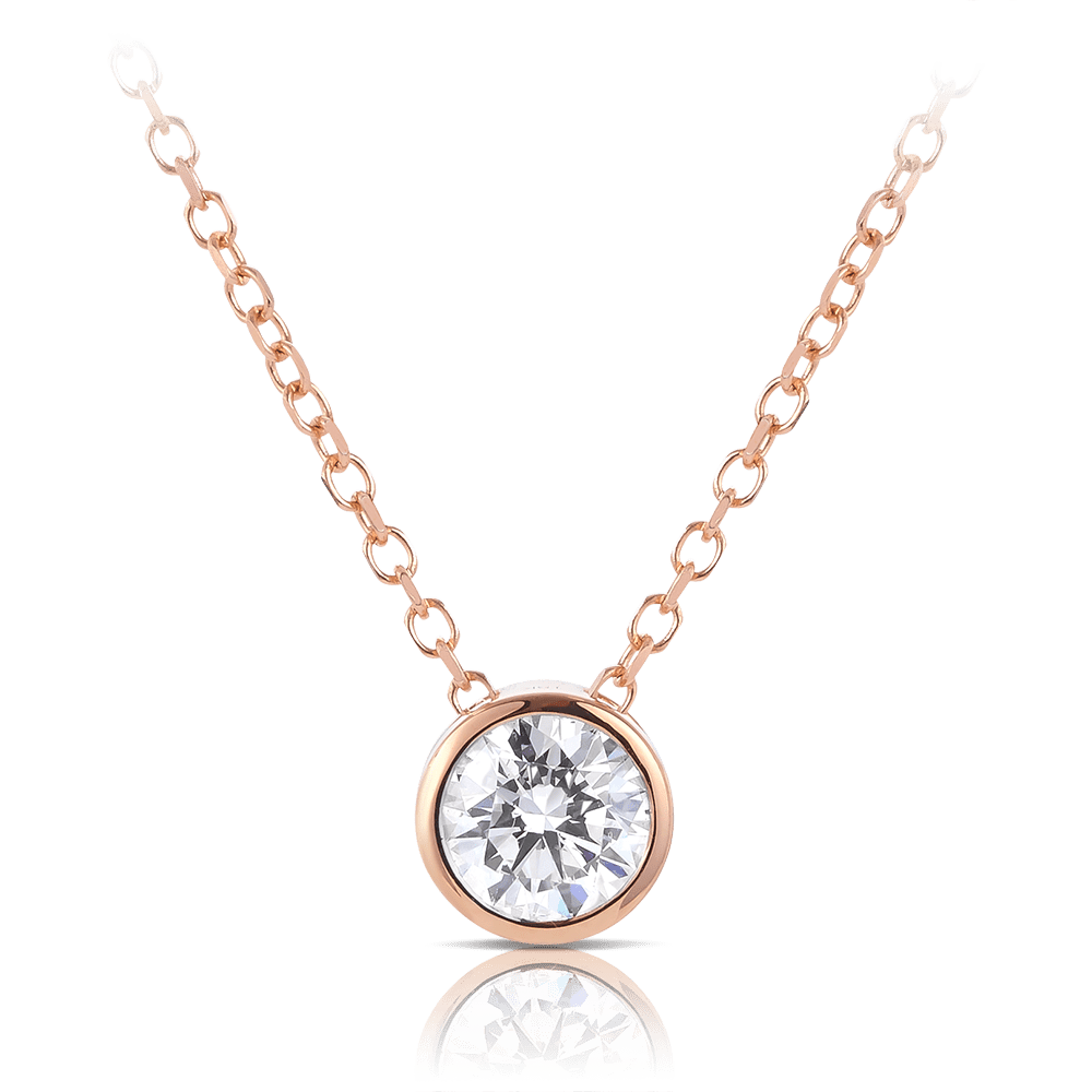 Quintessential 0.50 Carat Diamond Pendant in 18ct Rose Gold