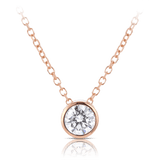 Quintessential 0.50 Carat Diamond Pendant in 18ct Rose Gold