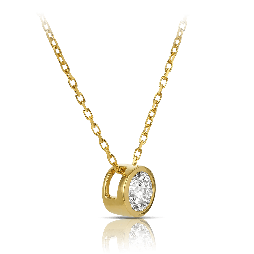 Quintessential 0.50 Carat Diamond Pendant in 18ct Yellow Gold