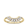 0.32 Carat Baguette Contour Diamond Wedding Ring in 18ct Yellow Gold