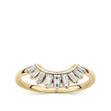 0.32 Carat Baguette Contour Diamond Wedding Ring in 18ct Yellow Gold