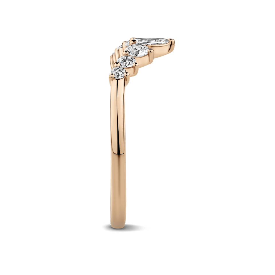0.34 Carat Contour Diamond Wedding Ring in 18ct Rose Gold Gold Hardy Brothers